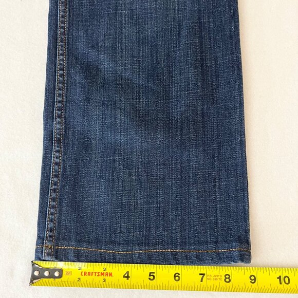 Hudson Men Distressed Stretch Blue Denim Jeans 33x30.5 Wilde Relax Straight Leg - Picture 13 of 13